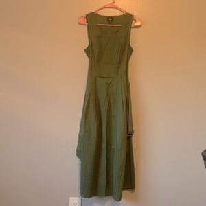 Mossimo Amry Green 3/4 Length Pleated Dress in Size Small